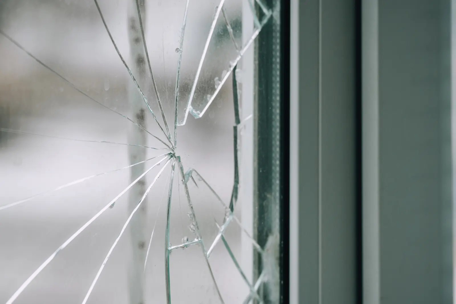 A broken window